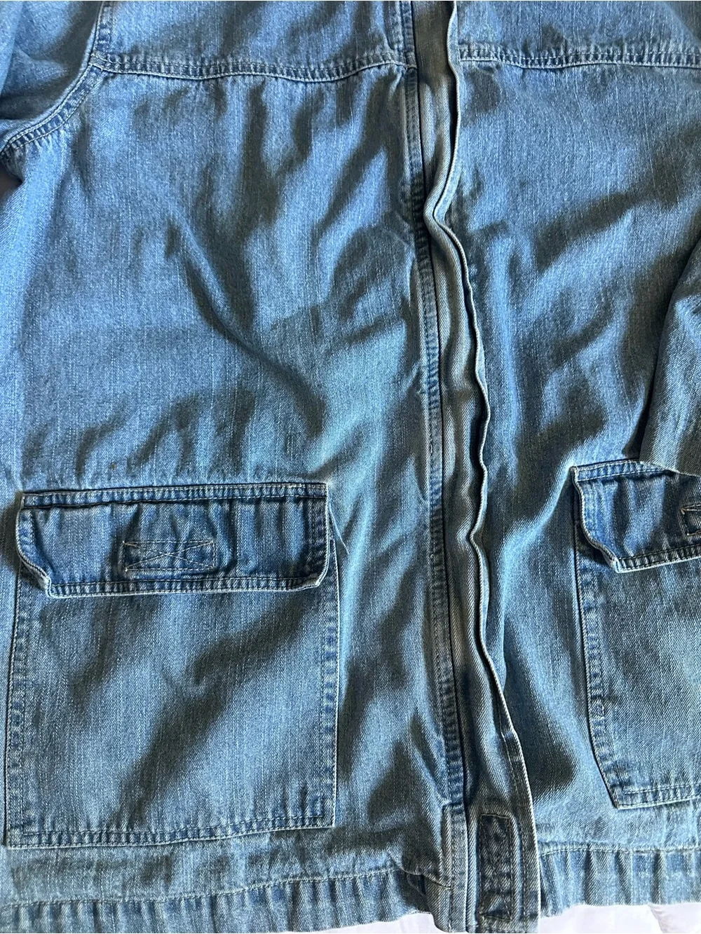 Denim Hooded Jacket - Light Blue